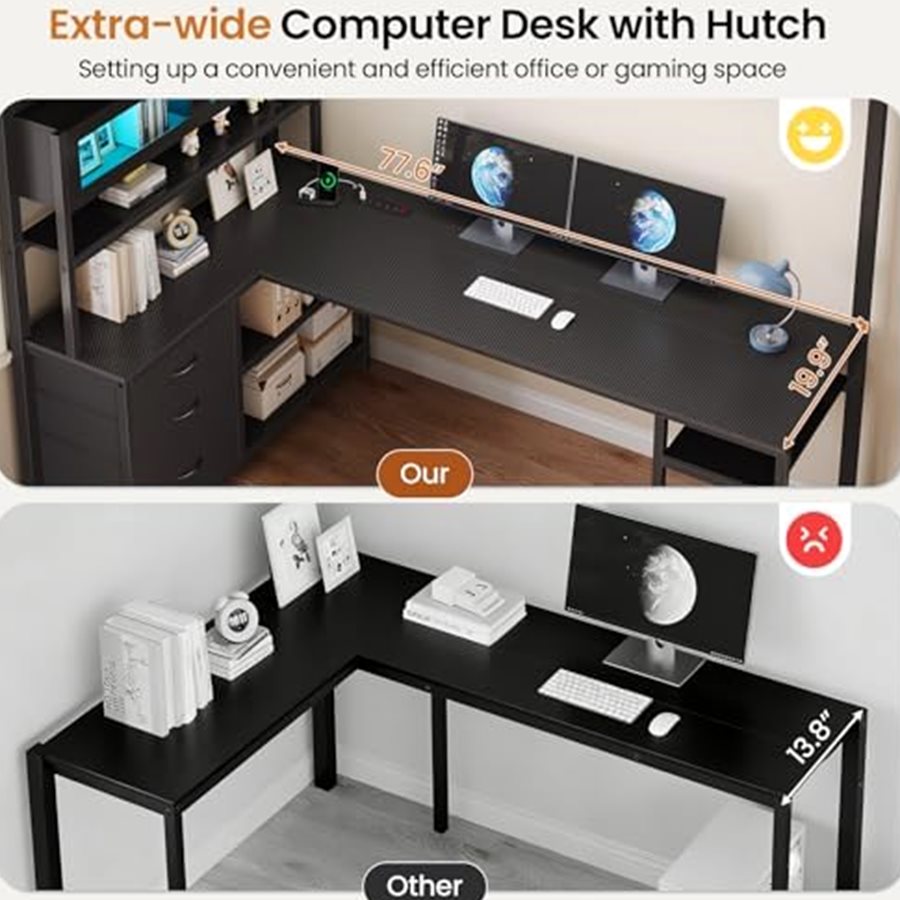 Gaming Loft Bed with L-Shaped Desk & Glass Cabinet — photo 4 of 6